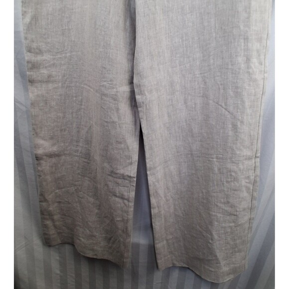 Boden Linen Wide Leg Pants Women's NWT Beige Lagenlook Vacation Sailor Size 10 - Picture 8 of 14